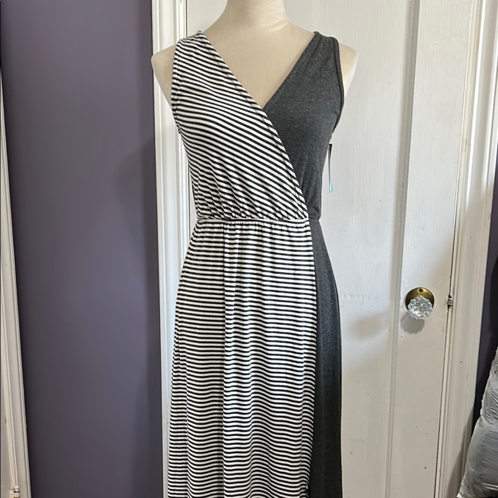 Purpose Striped Knit Maxi Dress